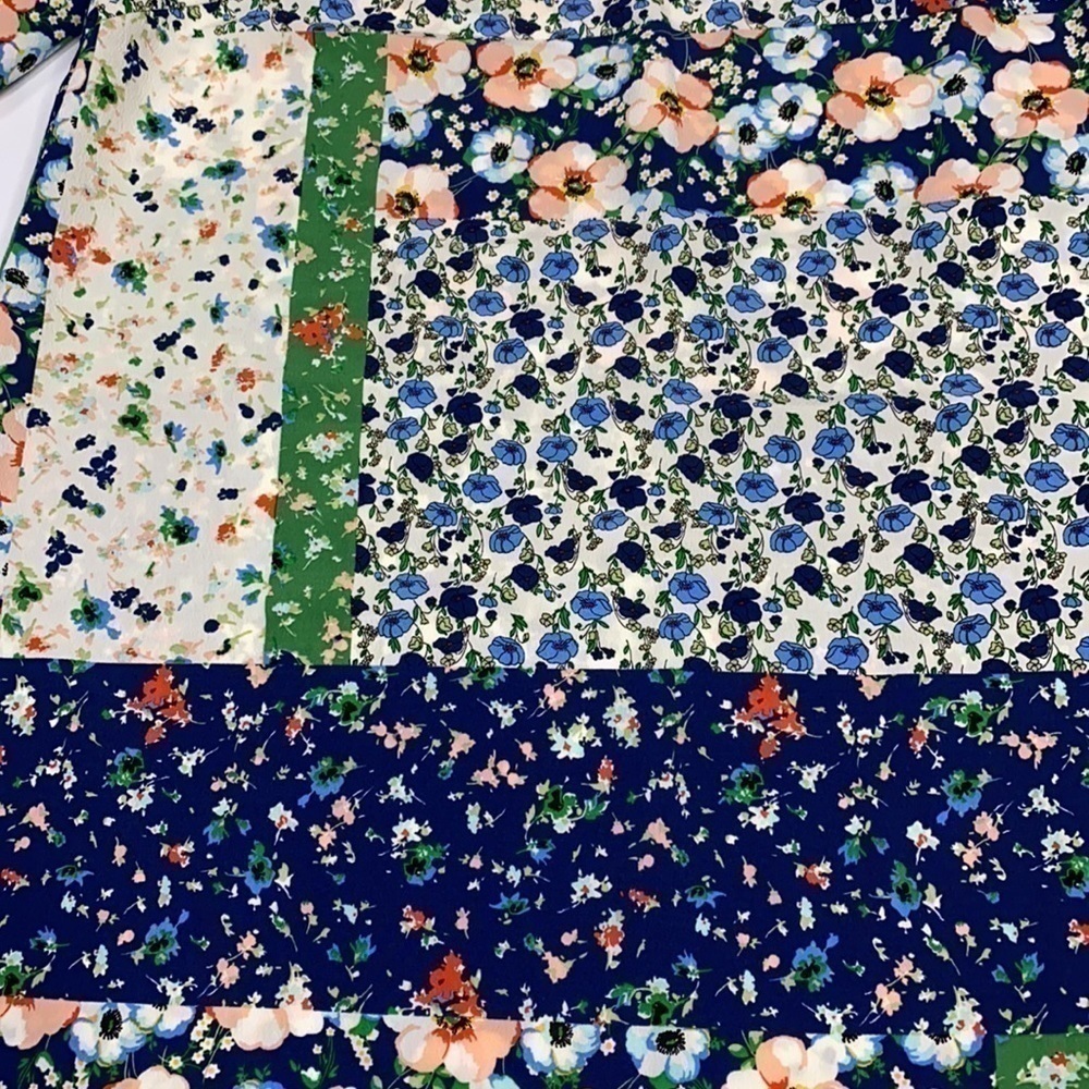 Zara Basic Cold Shoulder Patchwork Floral Dress S… - image 10